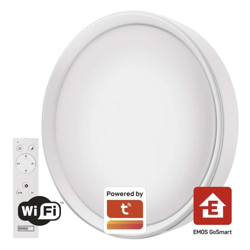 LED Stmievateľné stropné svietidlo GoSmart LED/30W/230V pr. 40 cm 2700-6500K Wi-Fi Tuya + diaľkové ovládanie