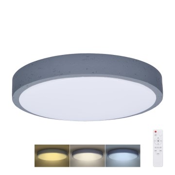 LED Stmievateľné stropné svietidlo GREY LED/48W/230V 3000-6500K šedá pr. 38 cm + diaľkové ovládanie