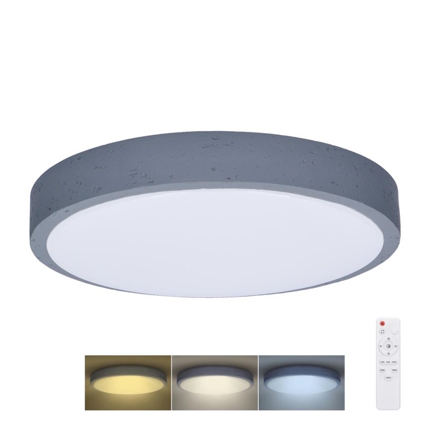 LED Stmievateľné stropné svietidlo GREY LED/60W/230V 3000-6500K šedá pr. 49 cm + diaľkové ovládanie