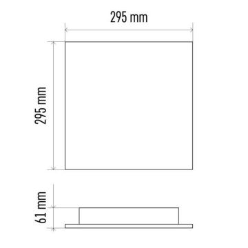 LED Stmievateľné stropné svietidlo LED/18W/230V 2700K-6000K štvorec CRI 95 + diaľkové ovládanie