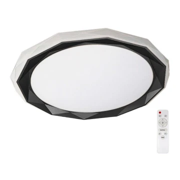 LED Stmievateľné stropné svietidlo OSCAR LED/45W/230V 3000-6000K čierna + diaľkové ovládanie