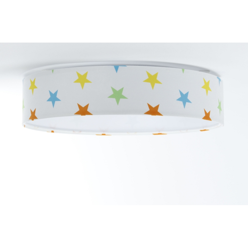 LED Stmievateľné detské stropné svietidlo SMART GALAXY KIDS LED/24W/230V 3000-6500K hviezdičky pestrofarebná + diaľkové ovládanie