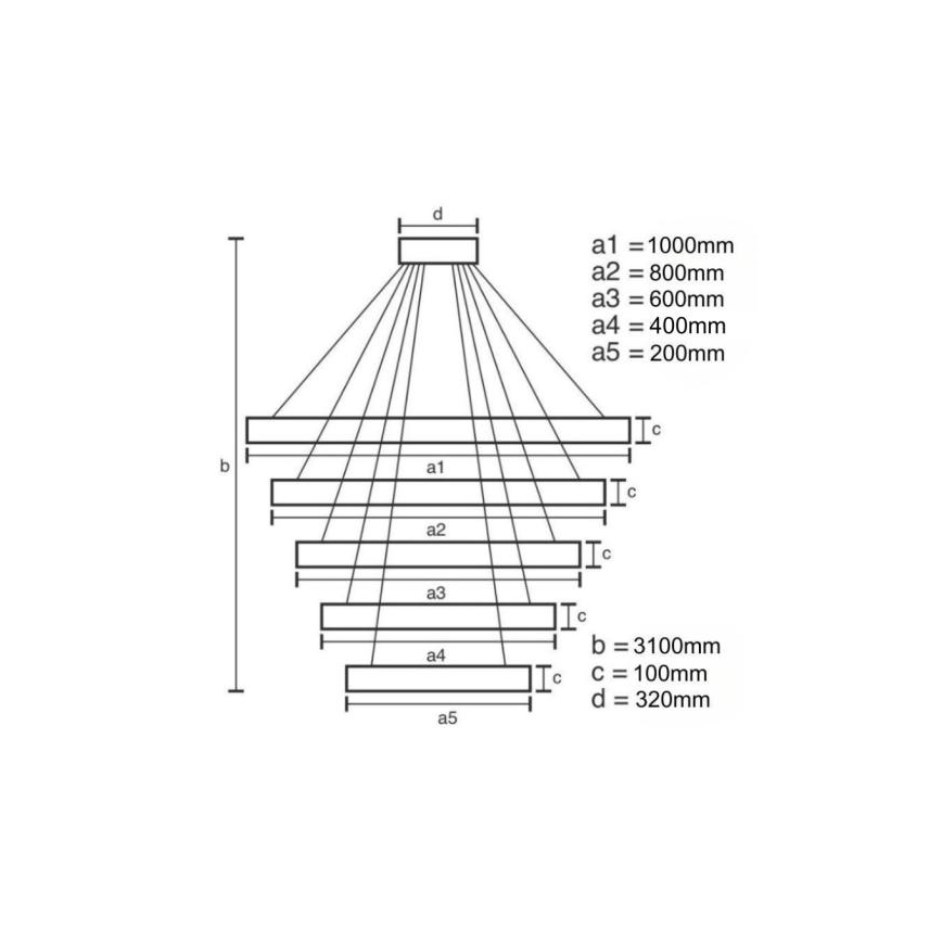 LED Stmievateľný krištáľový luster na lanku LED/195W/230V 3000-6500K + diaľkové ovládanie