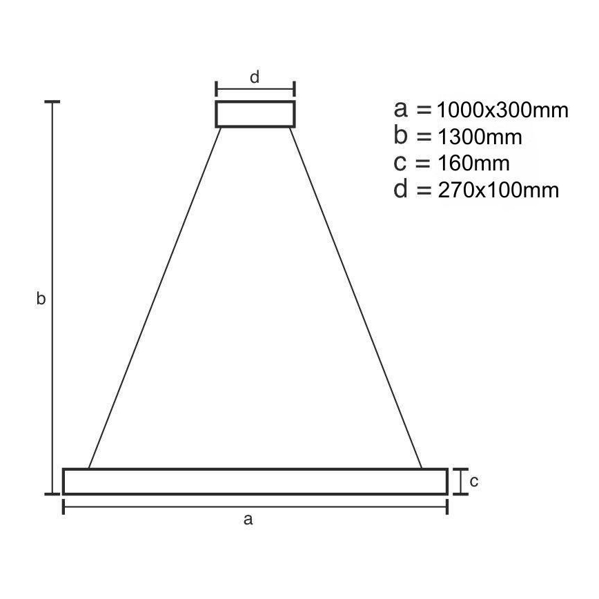 LED Stmievateľný luster na lanku LED/50W/230V 3000-6500K zlatá + diaľkové ovládanie