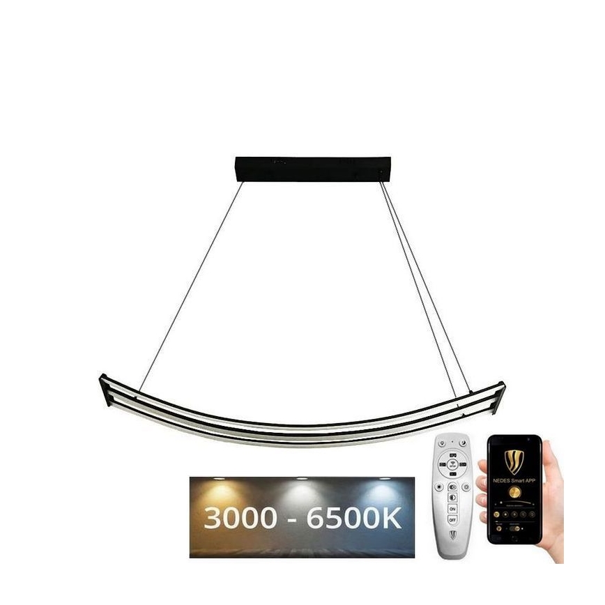 LED Stmievateľný luster na lanku LED/70W/230V 3000-6500K + diaľkové ovládanie