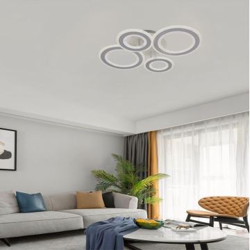 LED Stmievateľný prisadený luster LED/100W/230V 3000-6500K + diaľkové ovládanie