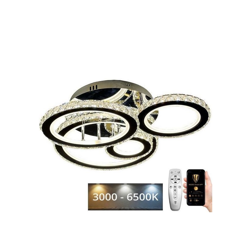 LED Stmievateľný prisadený luster LED/120W/230V 3000-6500K + diaľkové ovládanie