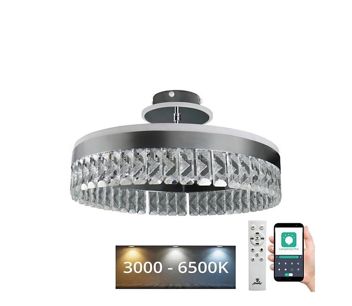  LED Stmievateľný prisadený luster LED/75W/230V 3000-6500K chróm + diaľkové ovládanie 