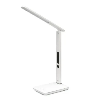 LED Stolná lampa s displejom LED/9W/230V biela