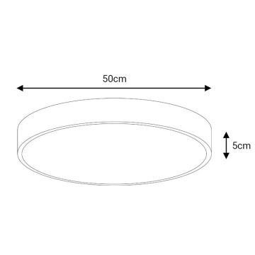 LED Stropné svietidlo FELIZ LED/50W/230V 4000K pr. 50 cm čierna