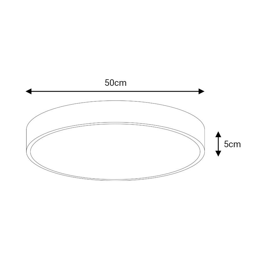 LED Stropné svietidlo FELIZ LED/50W/230V 4000K pr. 50 cm čierna