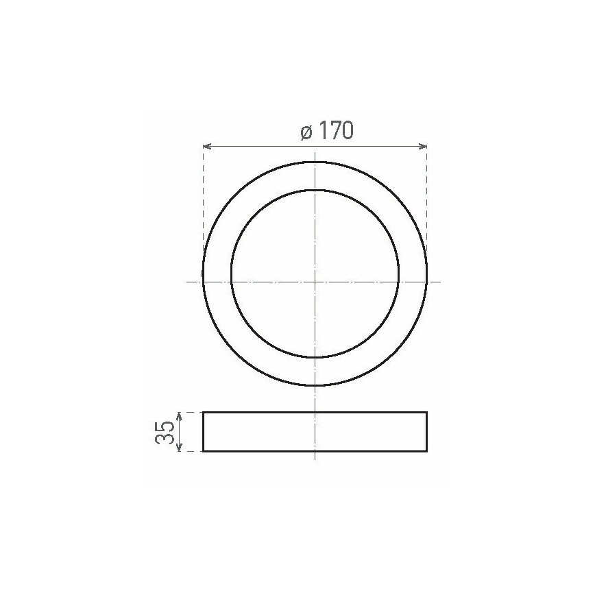 LED Stropné svietidlo FENIX LED/12W/230V 3800K pr. 17 cm snehovo biela