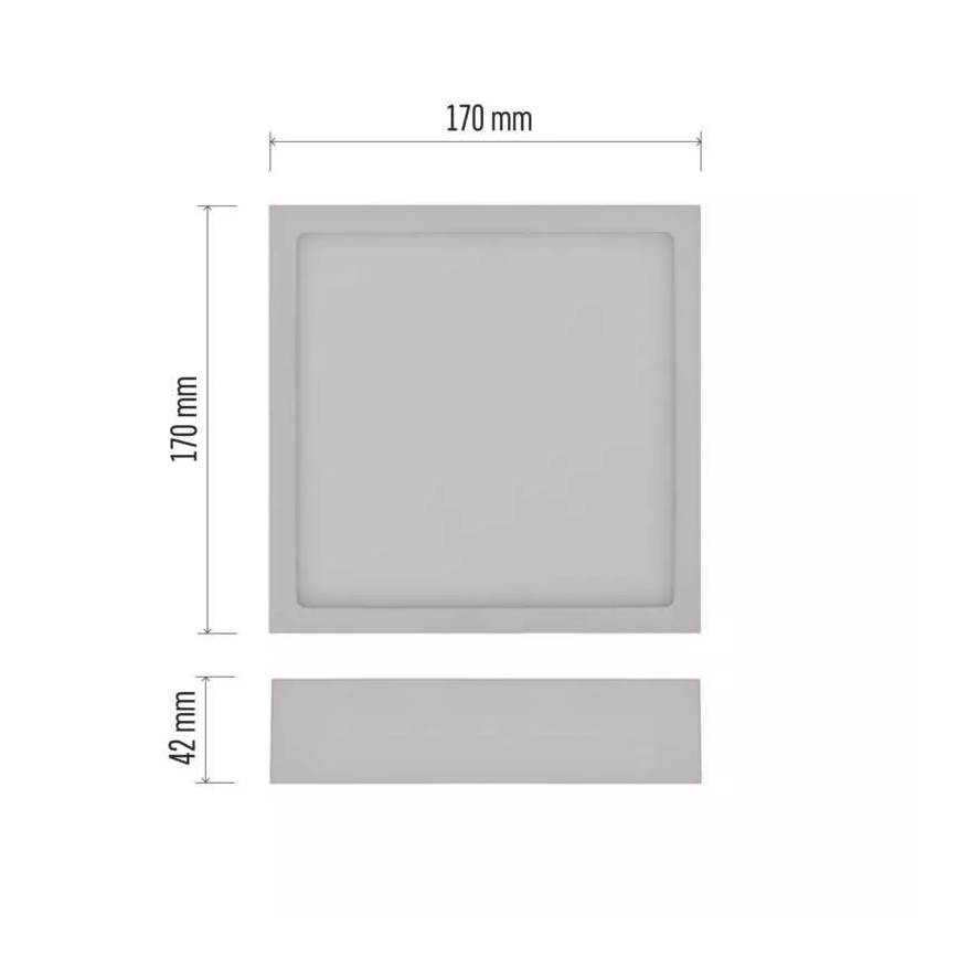 LED Stropné svietidlo NEXXO LED/12,5W/230V 3000/3500/4000K 17x17 cm biela