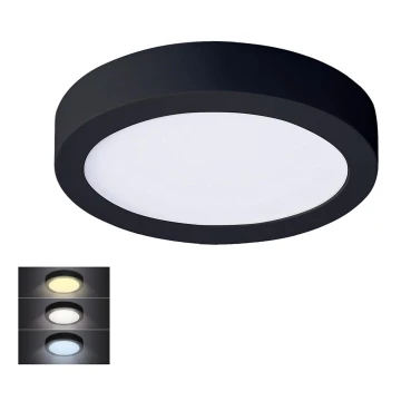 LED Stropné svietidlo LED/12W/230V 3000/4000/6000K čierna okrúhly