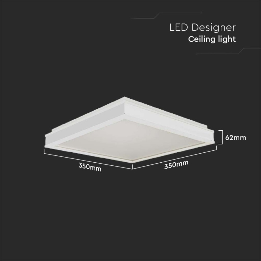 LED Stropné svietidlo LED/18W/230V 4000K 35x35 cm biela