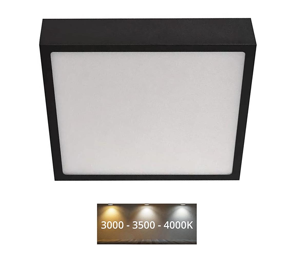  LED Stropné svietidlo LED/21W/230V 3000/3500/4000K 22,5x22,5 cm čierna 