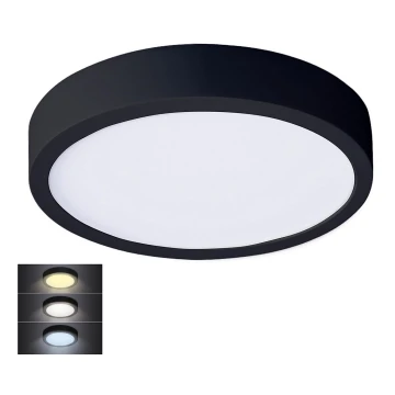 LED Stropné svietidlo LED/24W/230V 3000/4000/6000K čierna okrúhly