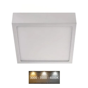 LED Stropné svietidlo NEXXO LED/12,5W/230V 3000/3500/4000K 17x17 cm biela