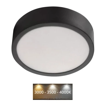 LED Stropné svietidlo NEXXO LED/12,5W/230V 3000/3500/4000K pr. 17 cm čierna