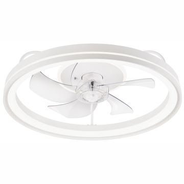 LED Stmievateľné stropné svietidlo s ventilátorom FARGO LED/37W/230V biela + diaľkové ovládanie