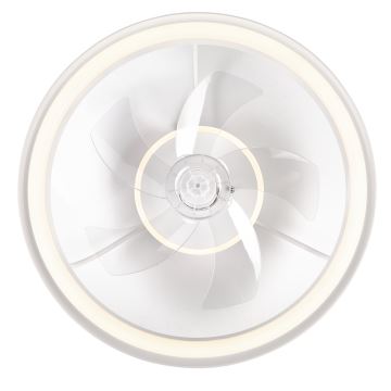 LED Stmievateľné stropné svietidlo s ventilátorom FARGO LED/37W/230V biela + diaľkové ovládanie