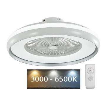 LED Stropné svietidlo s ventilátorom LED/32W/230V 3000/4000/6500K šedá+ diaľkové ovládanie