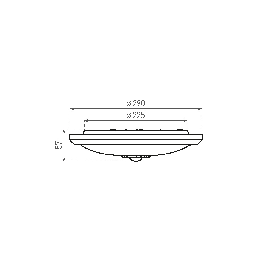 LED Stropné svietidlo so senzorom a núdzovým modulom MANA LED/16W/230V 4000K