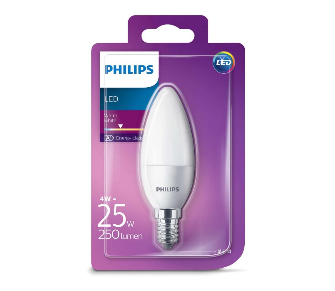 Philips LED sviečka Philips E14/4W/230V - CANDLE mliečna 