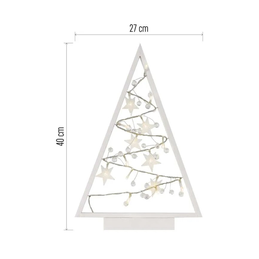 LED Vianočná dekorácia 15xLED/2xAA stromček