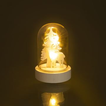 LED Vianočná dekorácia 1xLED/1xCR2032 teplá biela
