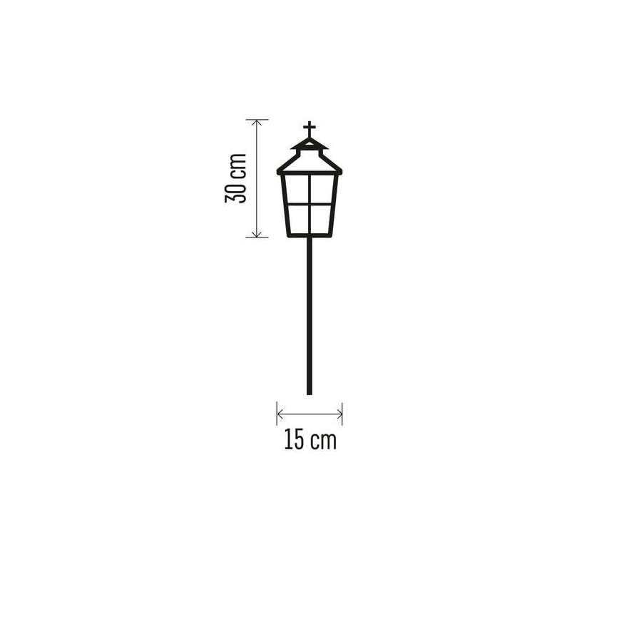 LED Vianočná vonkajšia dekorácia 1xLED/3xAAA IP44