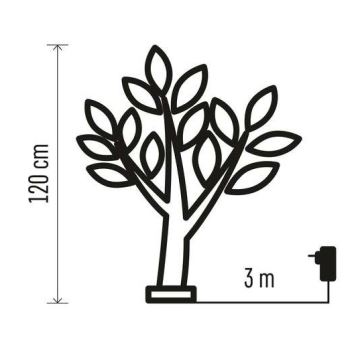 LED Vianočná vonkajšia dekorácia 72xLED/3,6W/230V IP44 teplá biela