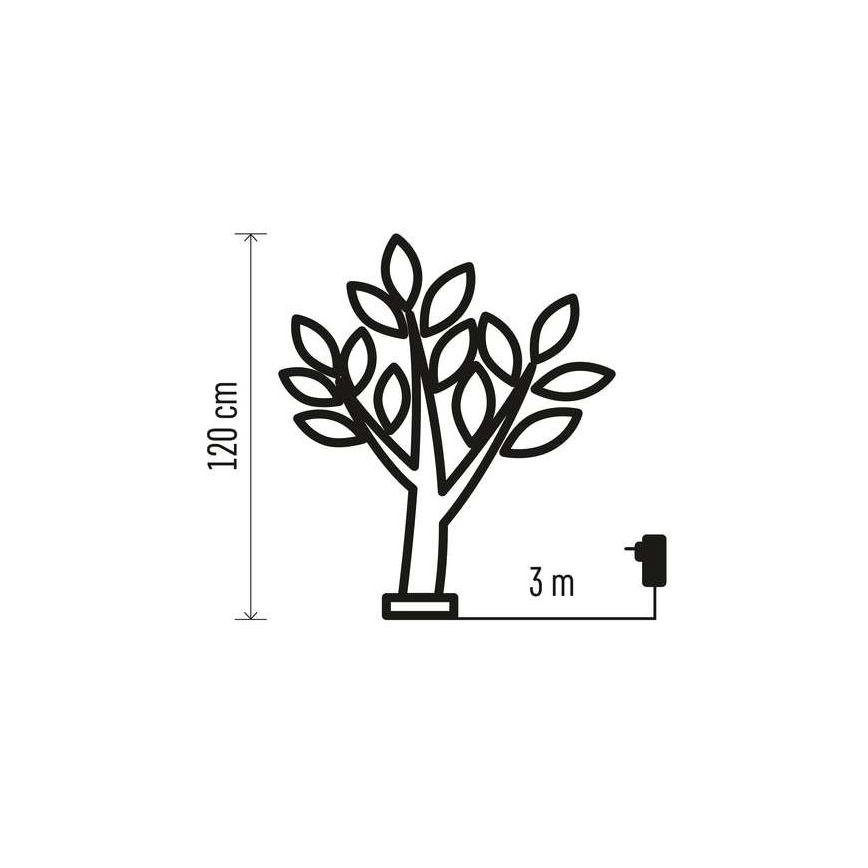 LED Vianočná vonkajšia dekorácia 72xLED/3,6W/230V IP44 teplá biela