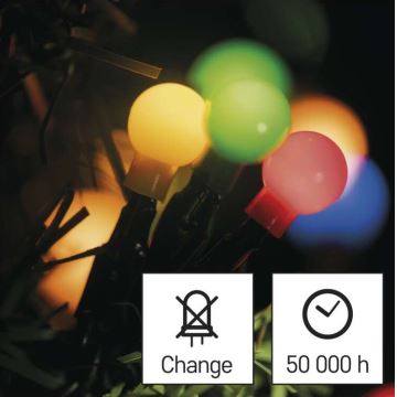 LED Vianočná vonkajšia reťaz 80xLED/13m IP44 multicolor