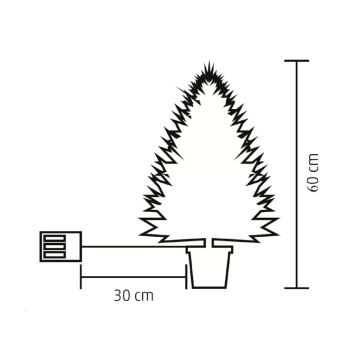 LED Vianočný stromček 30xLED/3xAA 60 cm borovica