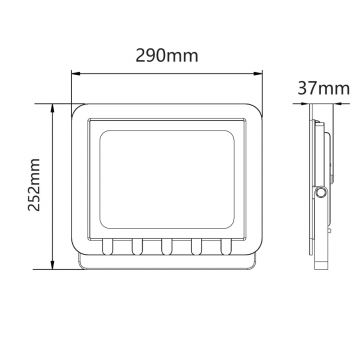 LED Vonkajší reflektor LED/100W/230V 6500K IP65