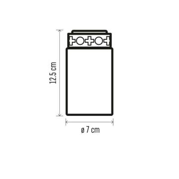 LED Vonkajšia dekorácia  1xLED/2xC IP44 červená