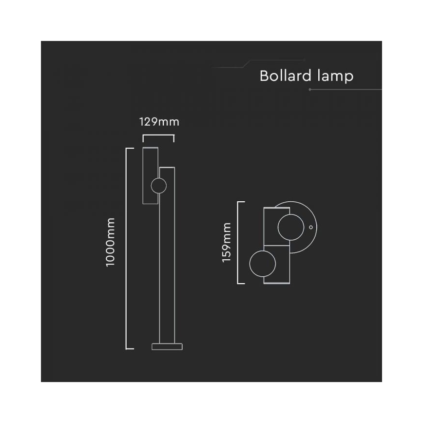 LED Vonkajšia flexibilná lampa LED/4W/230V 3000K IP44 100 cm biela