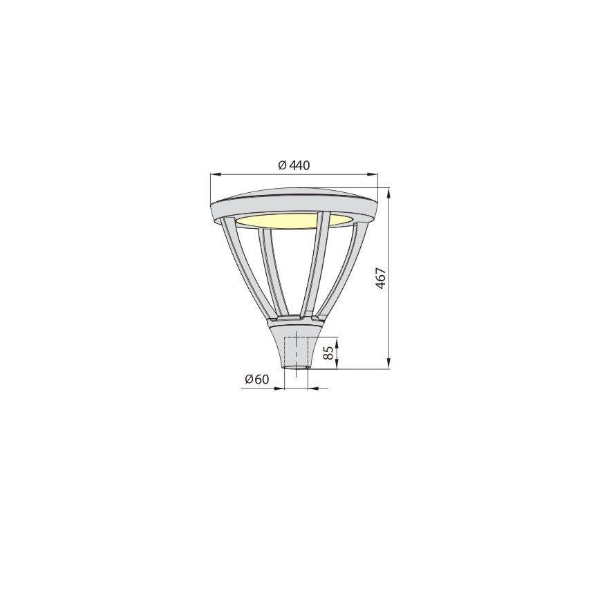 LED Vonkajšia lampa PARK PLUS LED/45W/230V 4000K