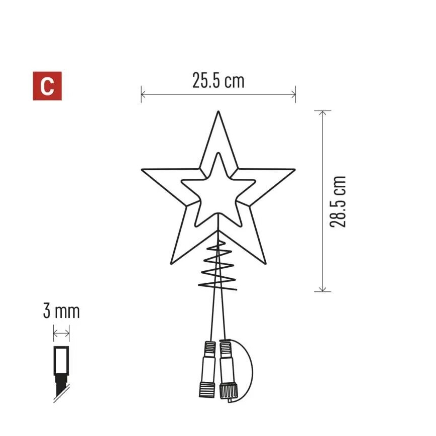 LED Vonkajšia vianočná dekorácia 30xLED/4W/30V IP44 studená biela