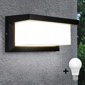 LED Vonkajšie nástenné svietidlo NEELY 1xE27/10W/230V 3000K IP54 čierna