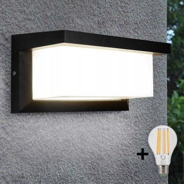 LED Vonkajšie nástenné svietidlo NEELY 1xE27/15W/230V 3000K IP54 čierna