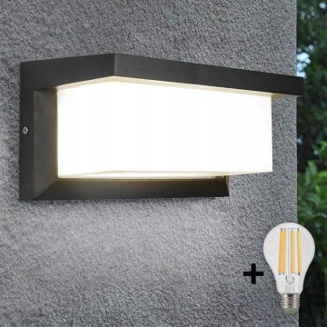 LED Vonkajšie nástenné svietidlo NEELY 1xE27/9W/230V 3000K IP54 antracit