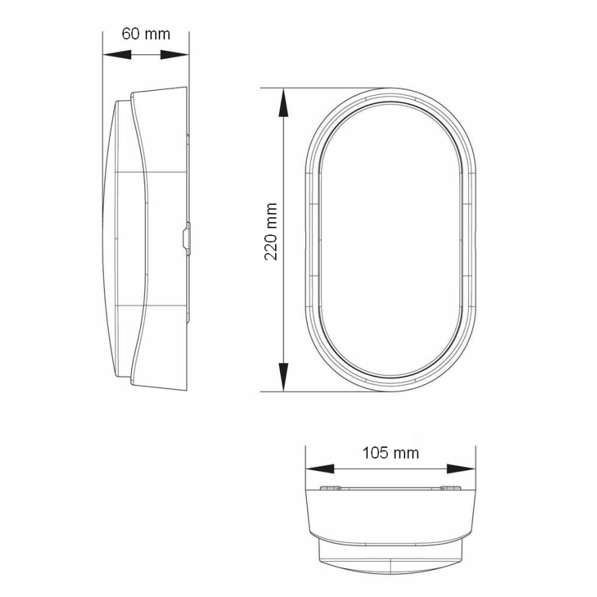 LED Vonkajšie nástenné svietidlo so senzorom LED/15W/230V 4000K IP65