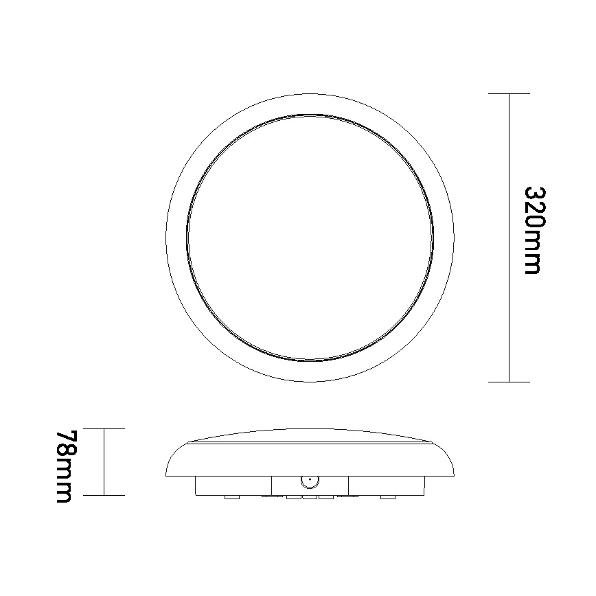 LED Stmievateľné vonkajšie stropné svietidlo STROPY LED/12W/15W/18W/22W/230V 3000/4000/6000K IP65