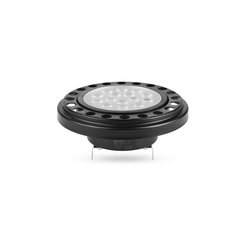 LED Žiarovka AR111 G53/12W/12V 3000K čierna 30°