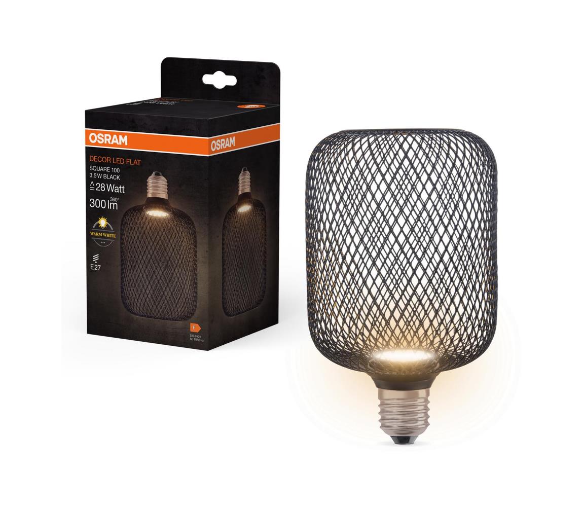 Osram LED Žiarovka DECOR FLAT E27/3,5W/230V 2700K čierna - Osram 