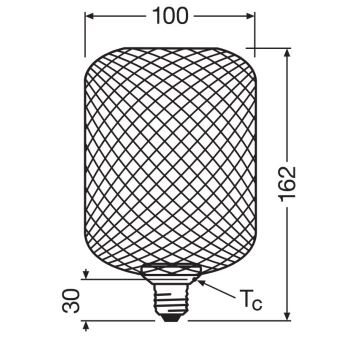 LED Žiarovka DECOR FLAT E27/3,5W/230V 2700K čierna - Osram