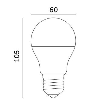 LED Žiarovka E27/8,5W/230V 4000K