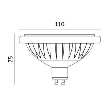 LED Žiarovka ES111 GU10/15W/230V 4000K